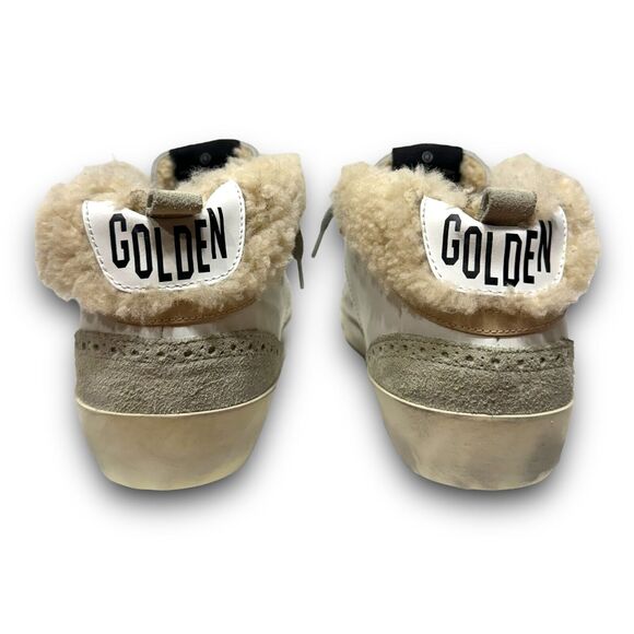 Golden Goose Womens Mid Star Double Quarter Shearling Leopard Star Shoes Size 41 - Picture 7 of 16